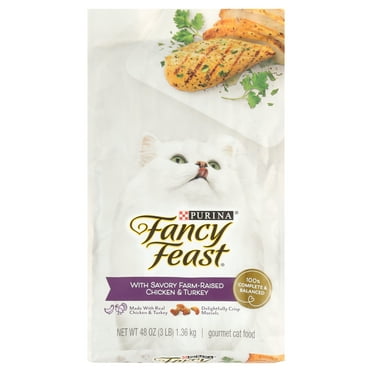 Purina Fancy Feast Indoor Dry Cat Food, Chicken & Turkey, 3 lb Bag