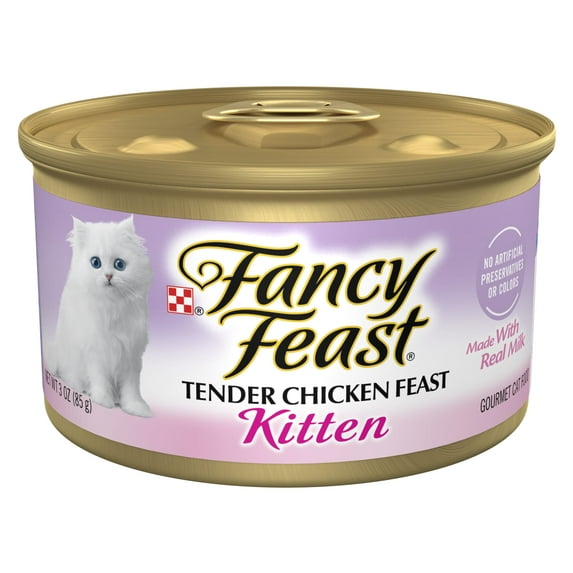Purina Fancy Feast Kitten Food, Wet Cat Food, Chicken Feast & Milk, 3 oz Can