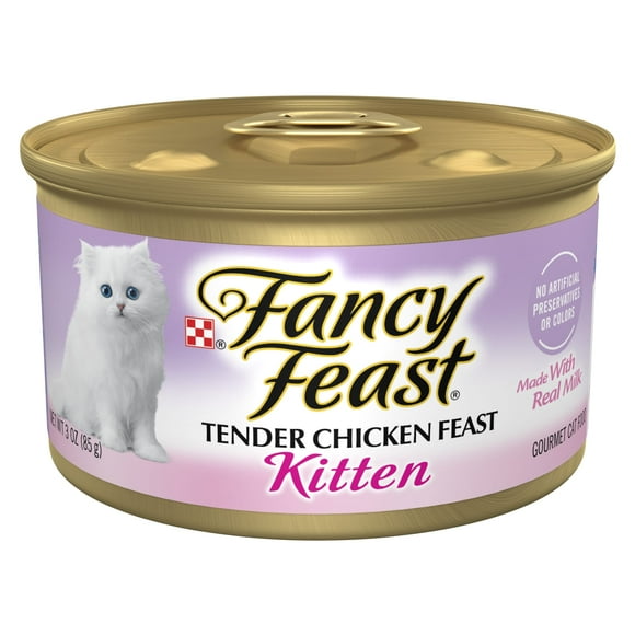Purina Fancy Feast Kitten Food, Wet Cat Food, Chicken Feast & Milk, 3 oz Can