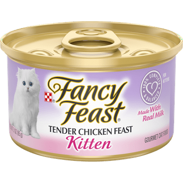 Purina Fancy Feast Kitten Food, Wet Cat Food, Chicken Feast & Milk, 3 oz Can