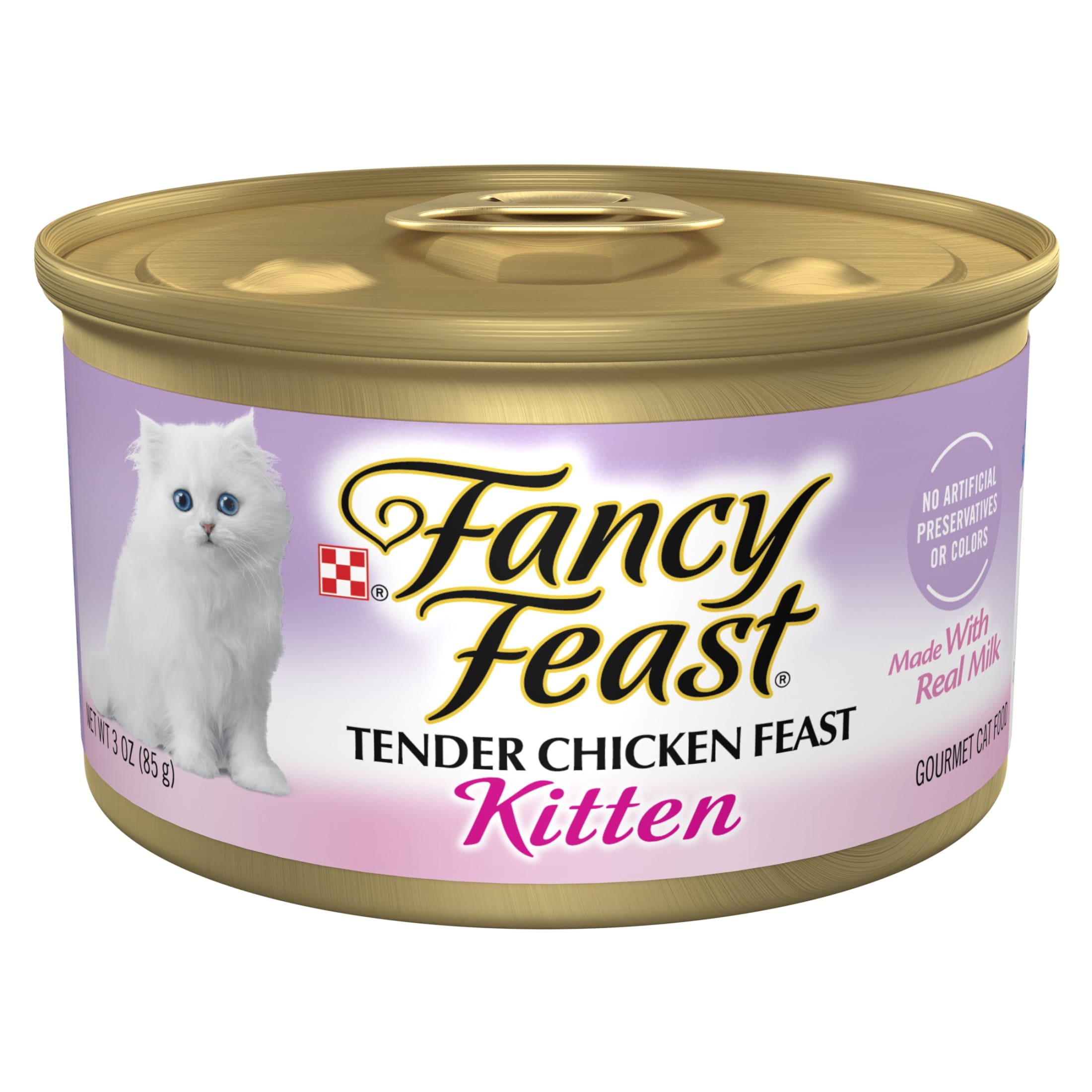 Purina Fancy Feast Wet Cat Food for Kittens Chicken, 3 oz Cans (24 Pack)