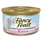 Purina Fancy Feast Kitten Food, Wet Cat Food, Ocean Whitefish, 3 oz Cans (24 Pack)