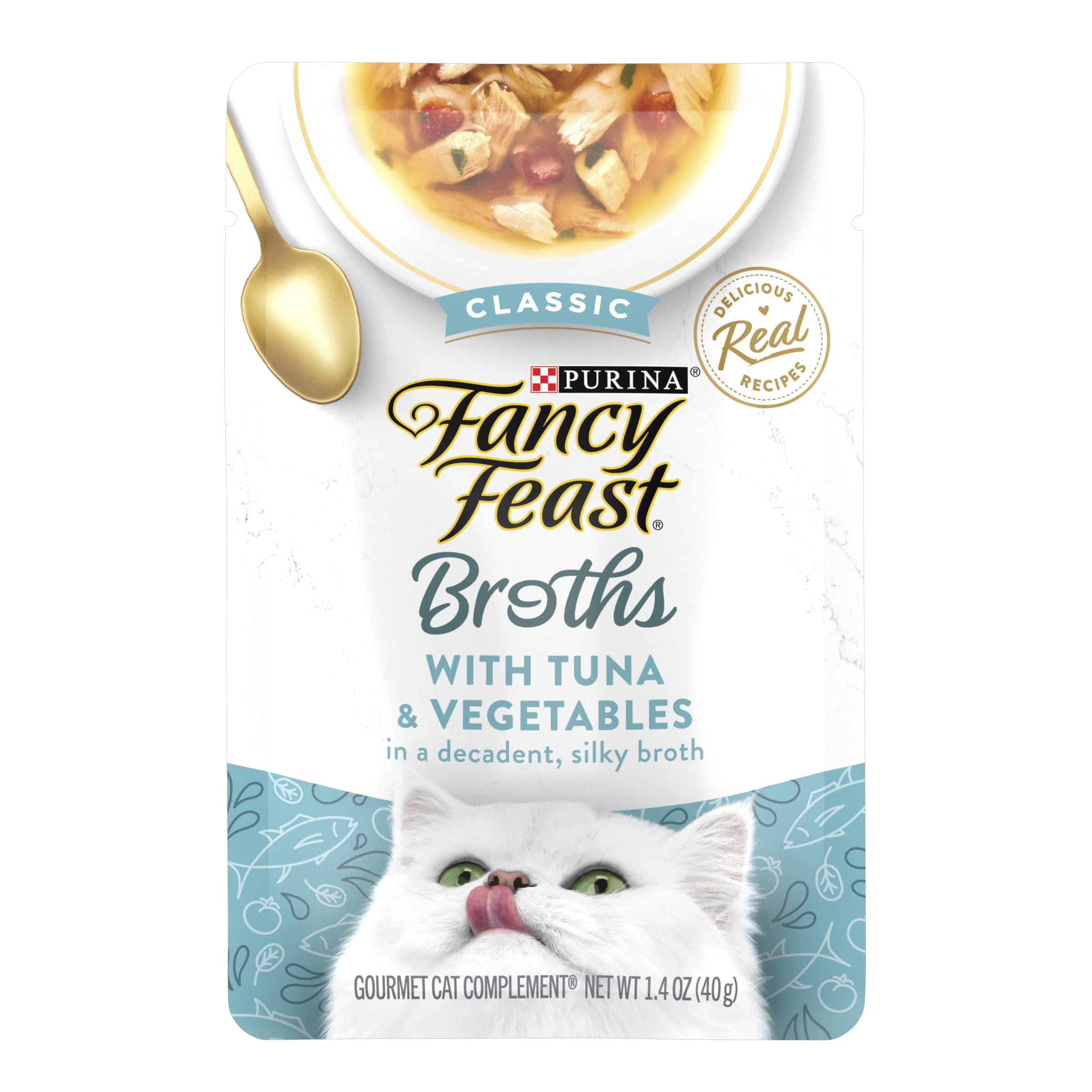 Purina Fancy Feast Lickable Wet Cat Food Broth Topper Classic