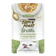 Purina Fancy Feast Lickable Wet Cat Food Broth Topper Classic With Chicken and Vegetables - 1.4 oz Pouch