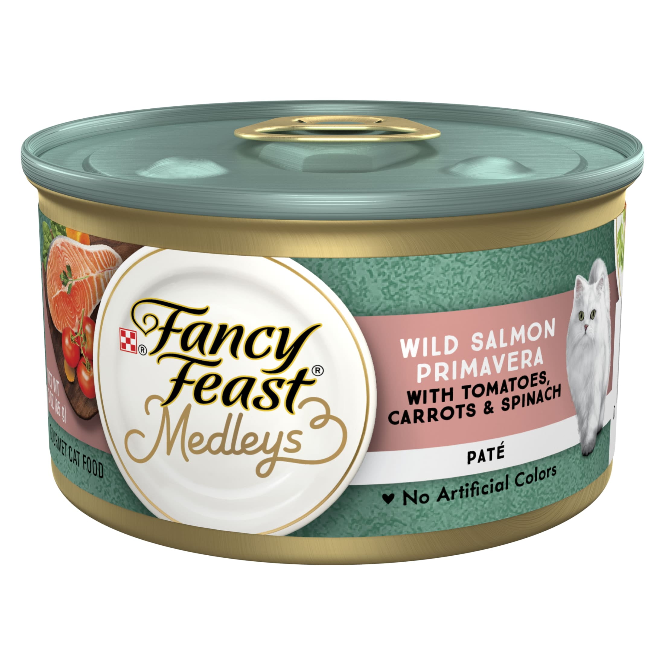Purina Fancy Feast Medleys Pate Kitten Food, Wet Cat Food, Salmon Primavera, 3 oz Cans, 24 Pack