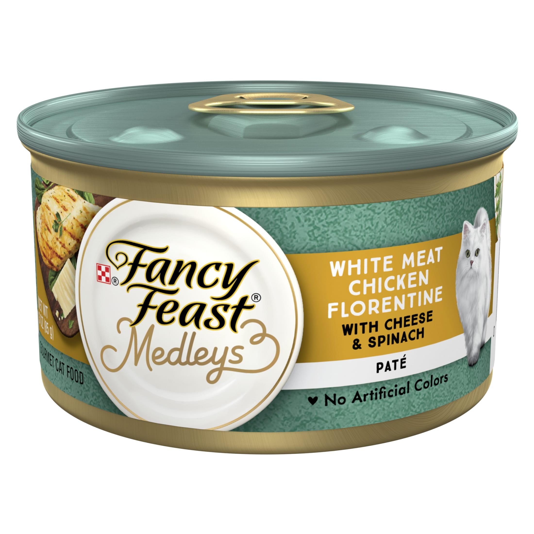 Purina Fancy Feast Medleys Wet Cat Food, Chicken Florentine & Cheese, 3 oz Can
