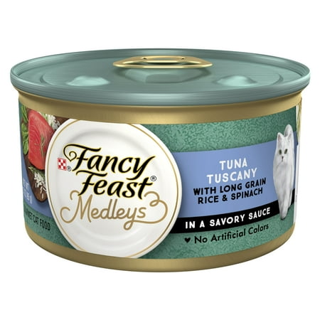 Purina Fancy Feast Medleys Kitten Food, Wet Cat Food, Tuna Tuscany & Spinach, 3 oz Cans (24 Pack)