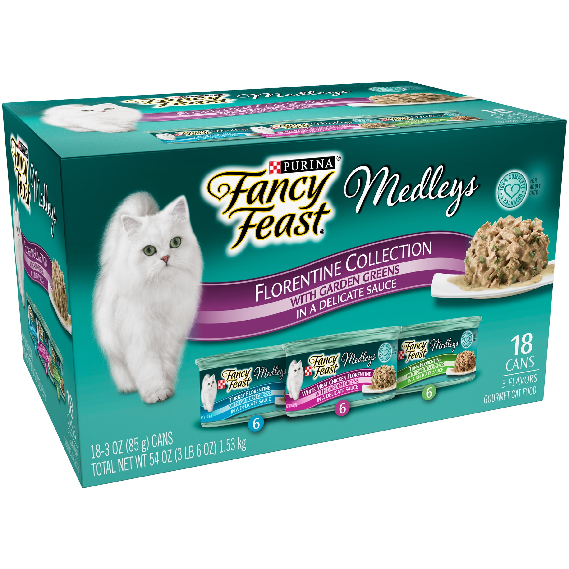 Purina Fancy Feast Medleys Wet Cat Food Variety Pack, 3 oz Cans (18 Pack)
