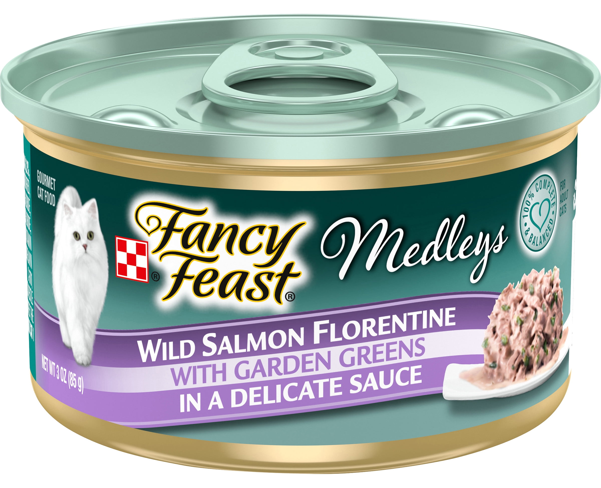 Purina Fancy Feast Medleys, Wild Salmon Florentine, Wet Cat Food, 3 Oz