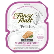 Purina Fancy Feast Petites Gravy Wet Cat Food, Salmon & Spinach, 2.8 oz Tub
