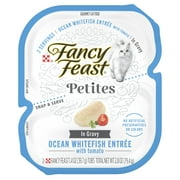 Purina Fancy Feast Petites Gravy Wet Cat Food, Soft Ocean Whitefish & Tomato, 2.8 oz Tubs (12 Pack)