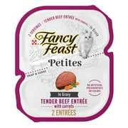 (12 pack) Purina Fancy Feast Petites Tender Beef Entree With Carrots in Gravy Gourmet Wet Cat Food Pate
