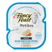 Purina Fancy Feast Petites Ocean Whitefish Entree With Tomato in Gravy Gourmet Wet Cat Food Pate