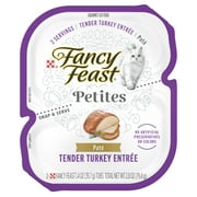 Purina Fancy Feast Petites Pate Kitten Food, Wet Cat Food, Turkey, 1.4 oz Tubs