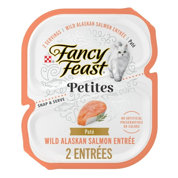 Purina Fancy Feast Petites Wild Alaskan Salmon Entrée Gourmet Wet Cat Food Pate