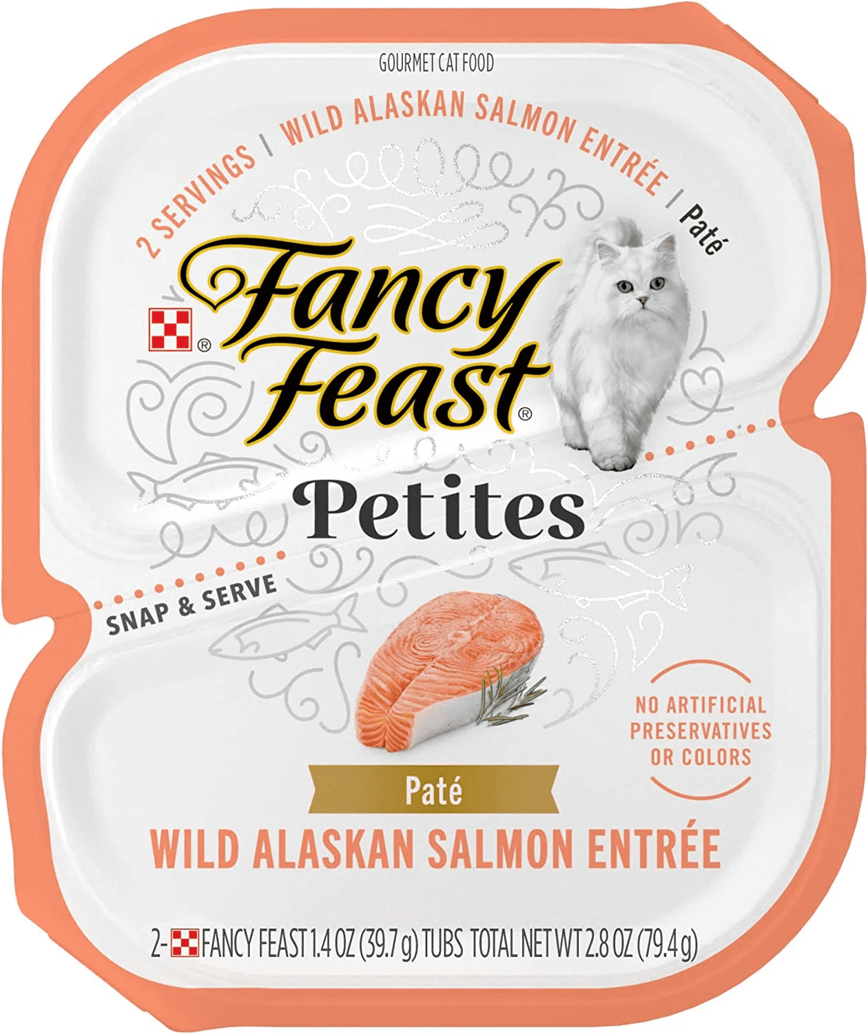 Purina Fancy Feast Petites Wild Alaskan Salmon Entrée Gourmet Wet Cat Food Pate