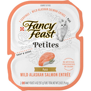 Purina Fancy Feast Petites Pate Kitten Food, Wet Cat Food, Wild Alaskan Salmon, 1.4 oz Tubs