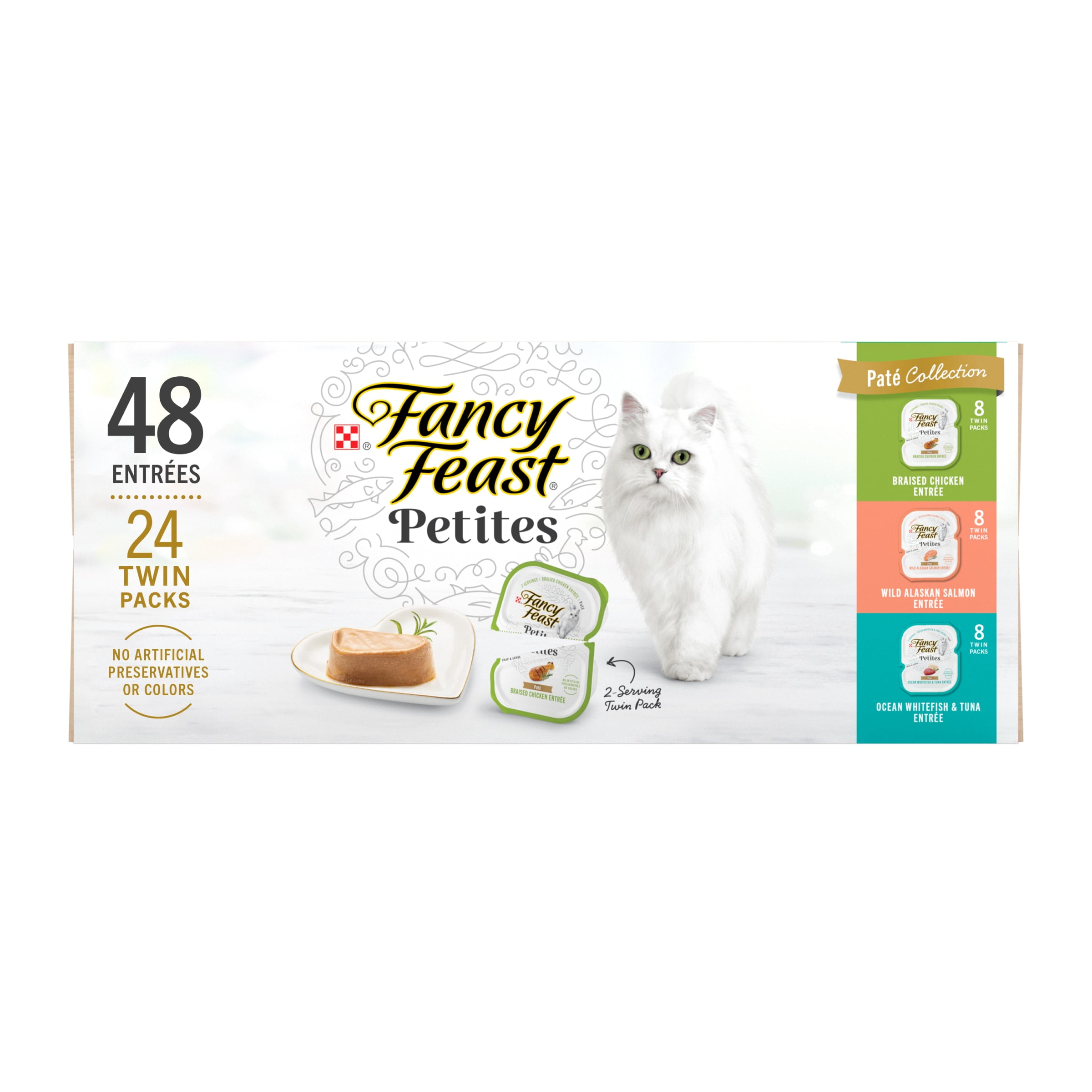 Purina Fancy Feast Petites Wet Cat Food Pate Collection Variety