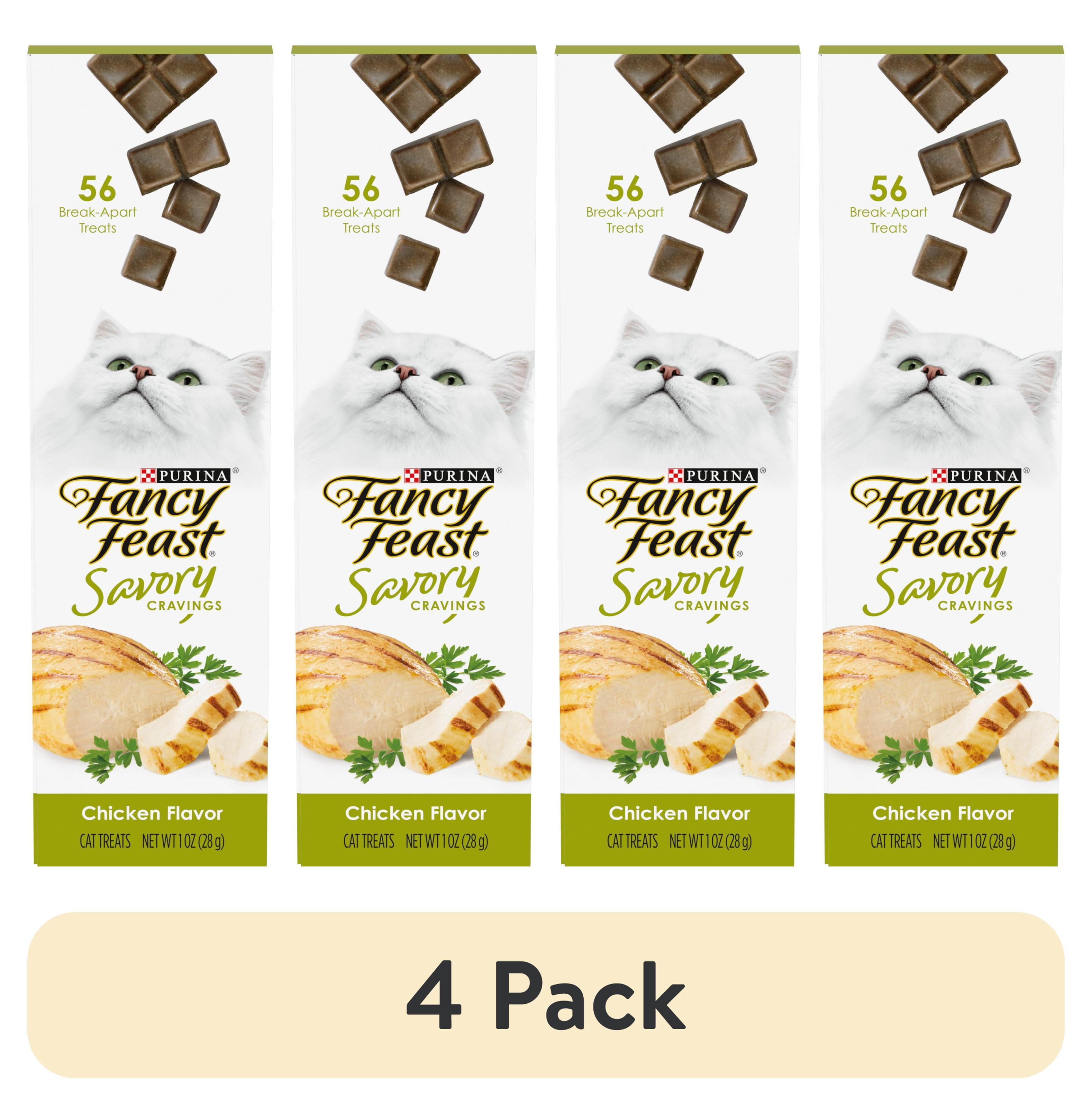 (4 pack) Purina Fancy Feast Savory Cravings Cat Treats, Chicken Flavor