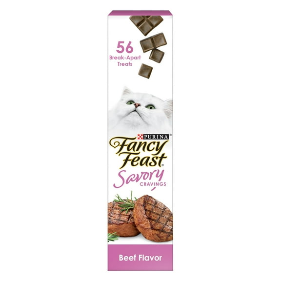 Purina Fancy Feast Savory Cravings, Soft Cat Treats, Beef, 1 oz Box