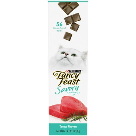 Purina Fancy Feast Savory Cravings, Soft Cat Treats, Tuna, 1 oz Box