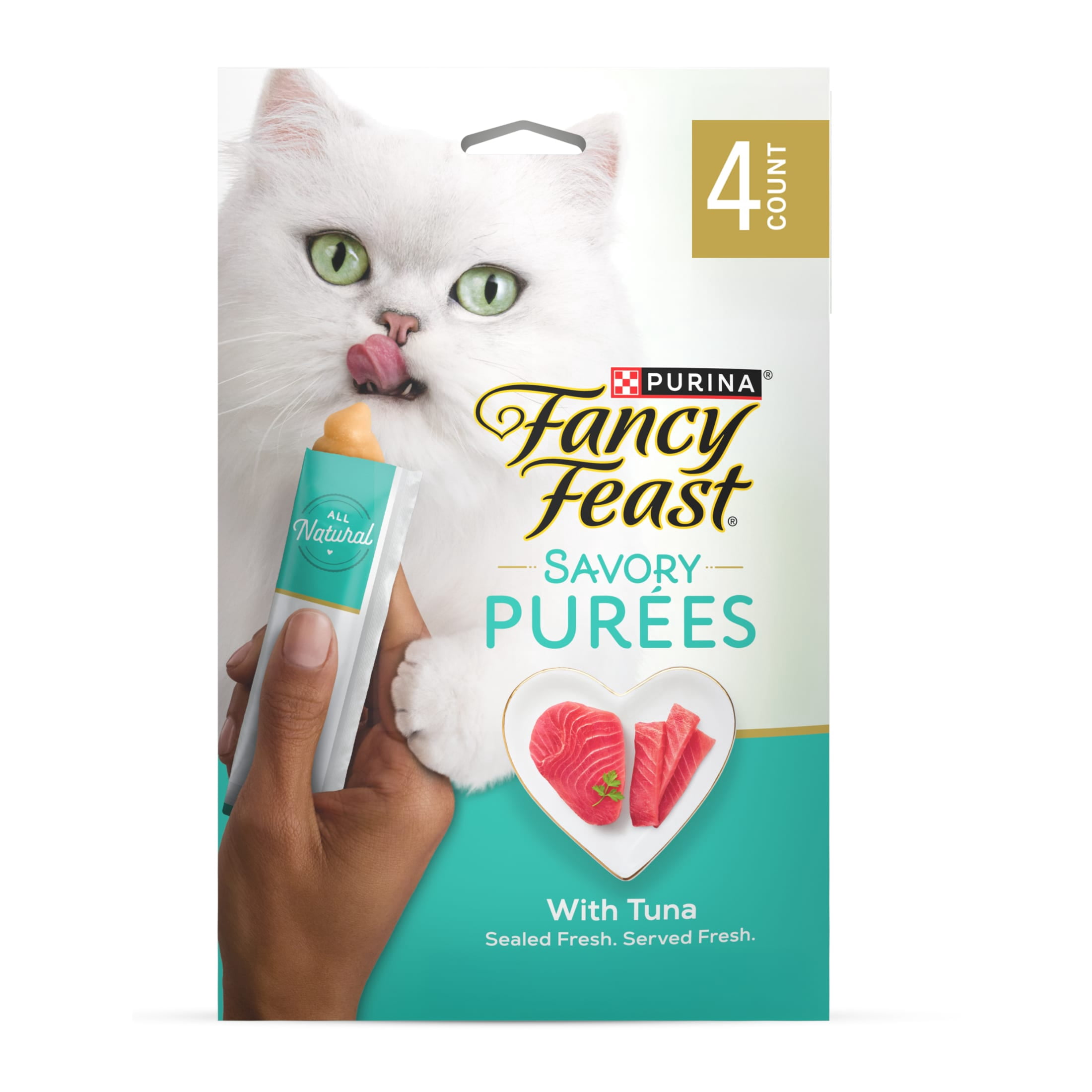 Purina Fancy Feast Savory Purees With Tuna Lickable Cat Treats, 1.4 oz.