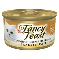 (12 pack) Purina Fancy Feast Classic Pate Food, Wet Cat Food, Liver & Chicken Feast, 3 oz Can