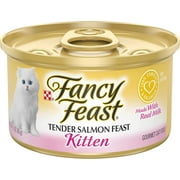 Purina Fancy Feast Tender Salmon Feast Wet Kitten Food, 3 OZ Pack of 12