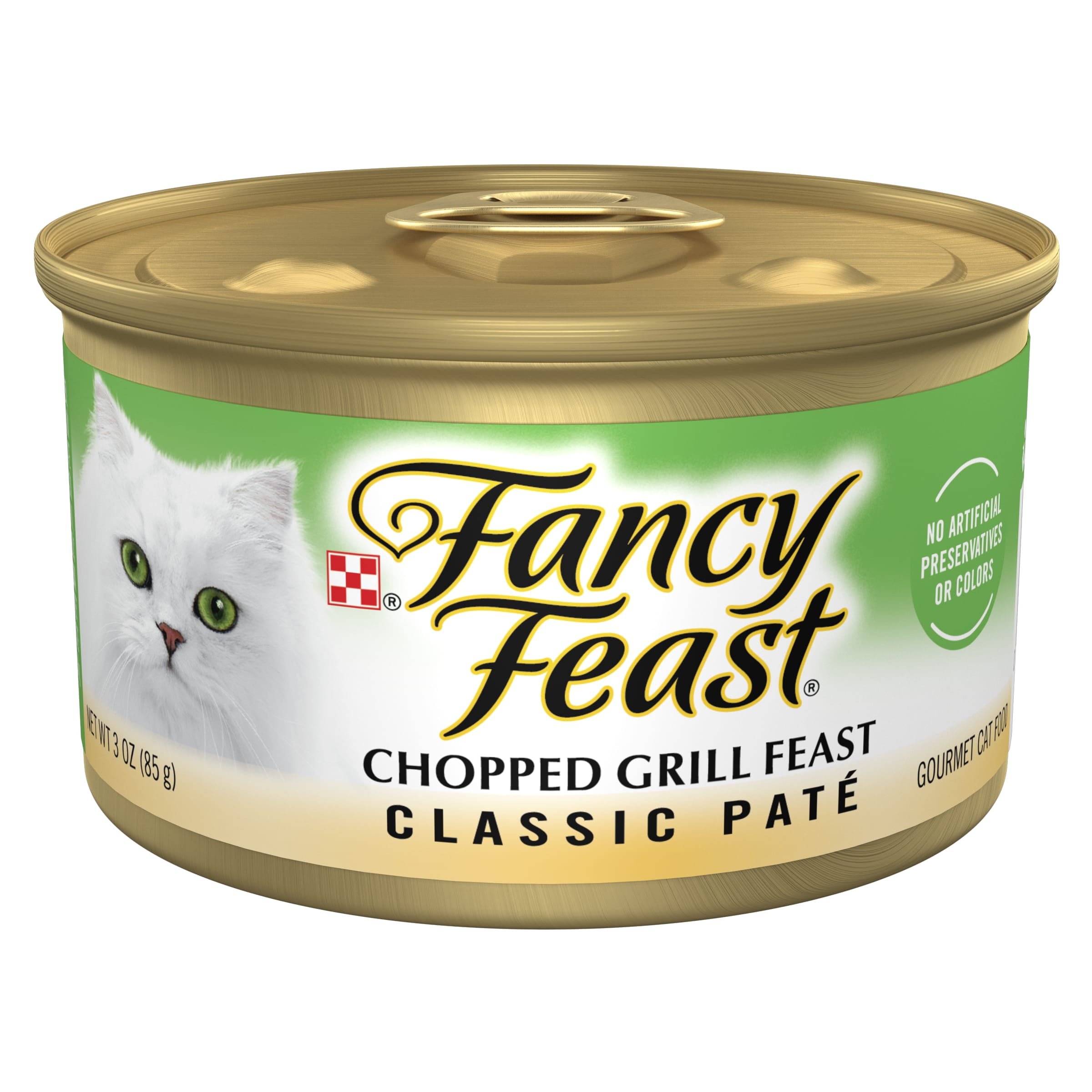 Purina Fancy Feast Wet Cat Food Chopped Grill Feast Classic Pate, 3 oz Can (Pack of 8)