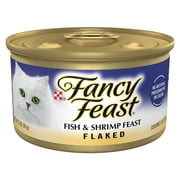 Purina Fancy Feast Wet Cat Food Flaked Fish and Shrimp Feast