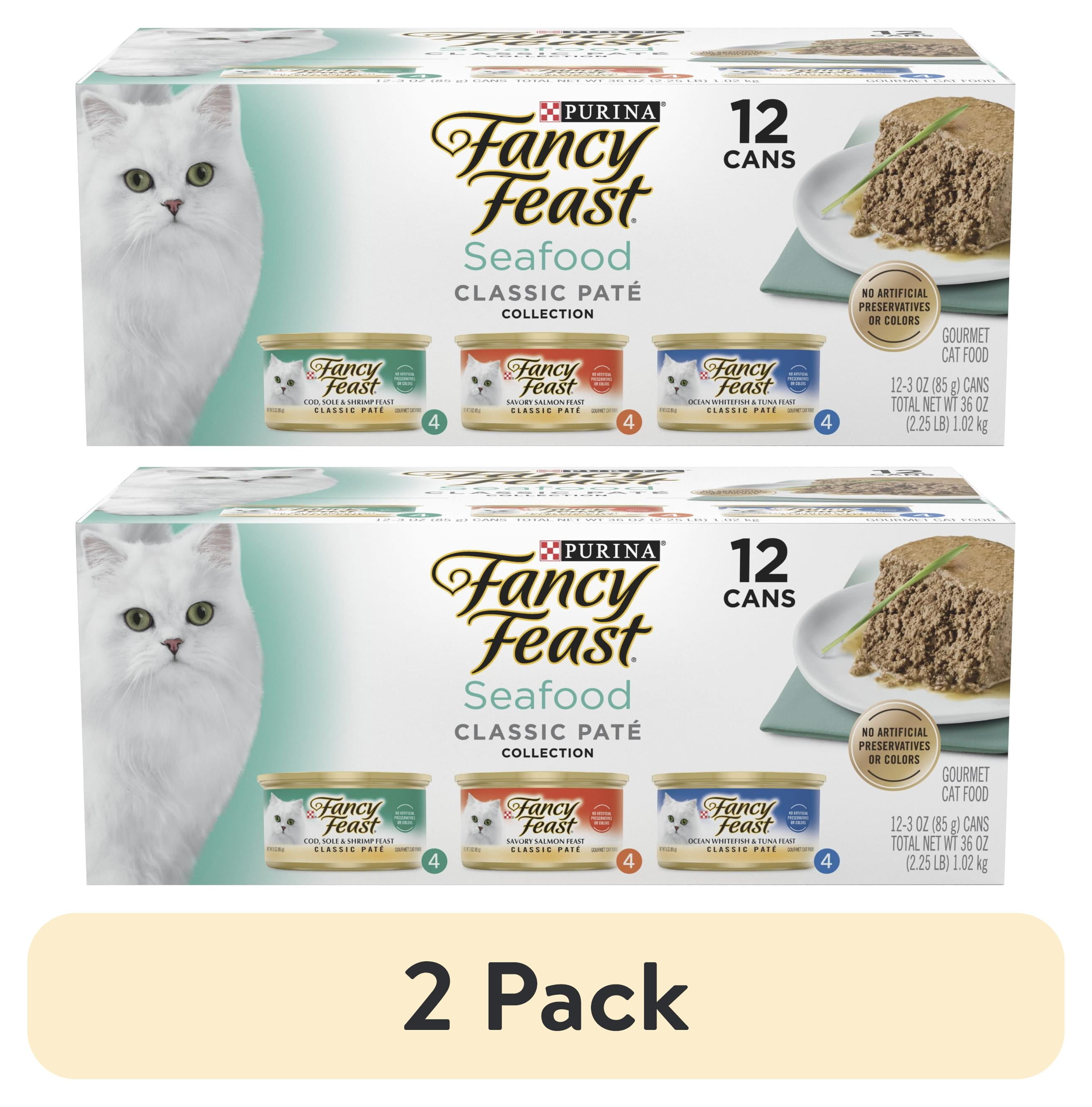 Purina Fancy Feast Classic Pate Kitten Food Wet Cat Food Seafood 3 oz Can Walmart