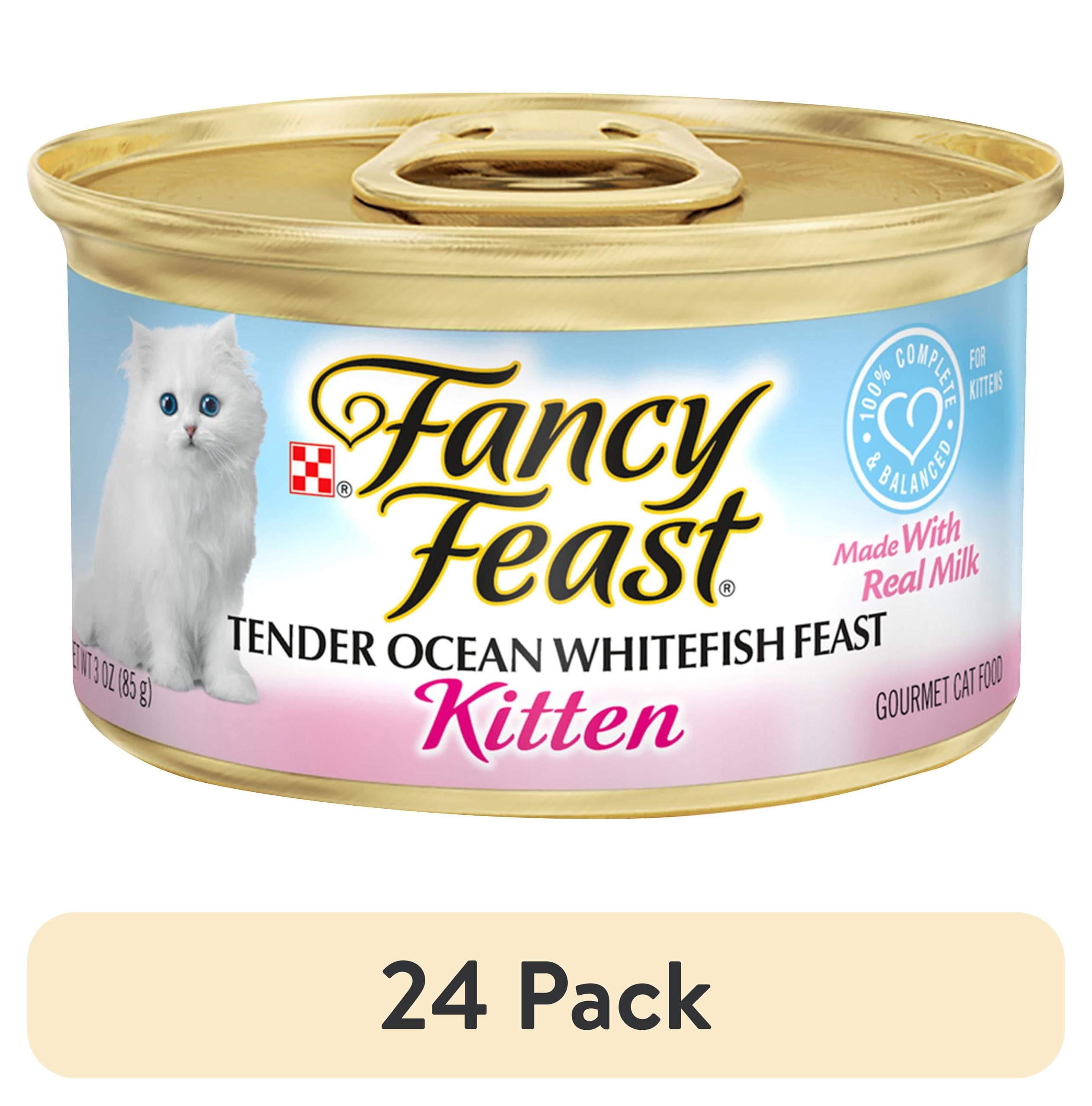Purina Fancy Feast Tender Seafood Wet Cat Food for Kittens Ocean Whitefish 3oz Can Walmart