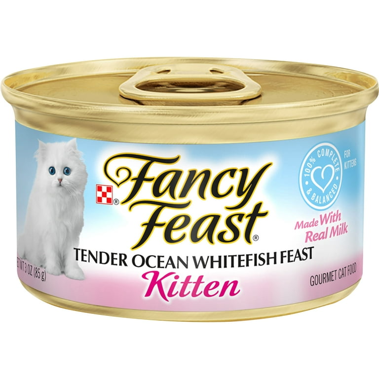Purina Fancy Feast Wet Cat Food for Kittens Ocean Whitefish 3 oz