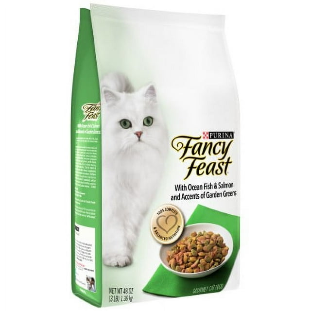 Purina Fancy Feast with Ocean Fish & Salmon Dry Cat Food (Pack of 2
