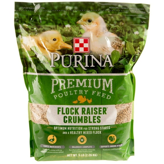 Purina Flock Raiser Crumbles, 5 Pound Bag