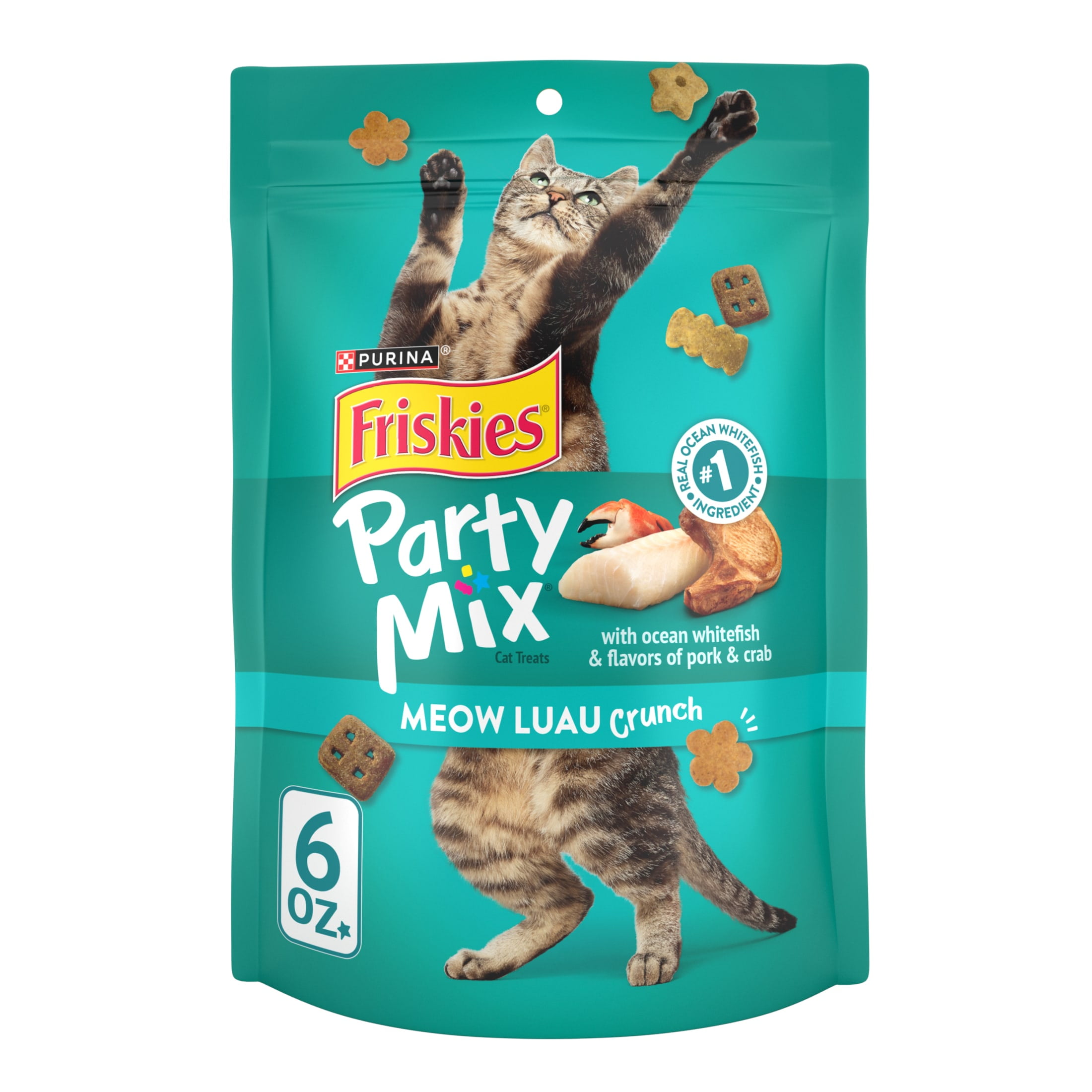 Purina Friskies Party Mix Beachside Crunch Cat Treats Walmart
