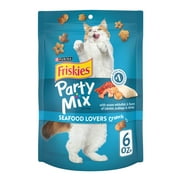 Purina Friskies Cat Treats, Party Mix Seafood Lovers Crunch, 6 oz. Pouch
