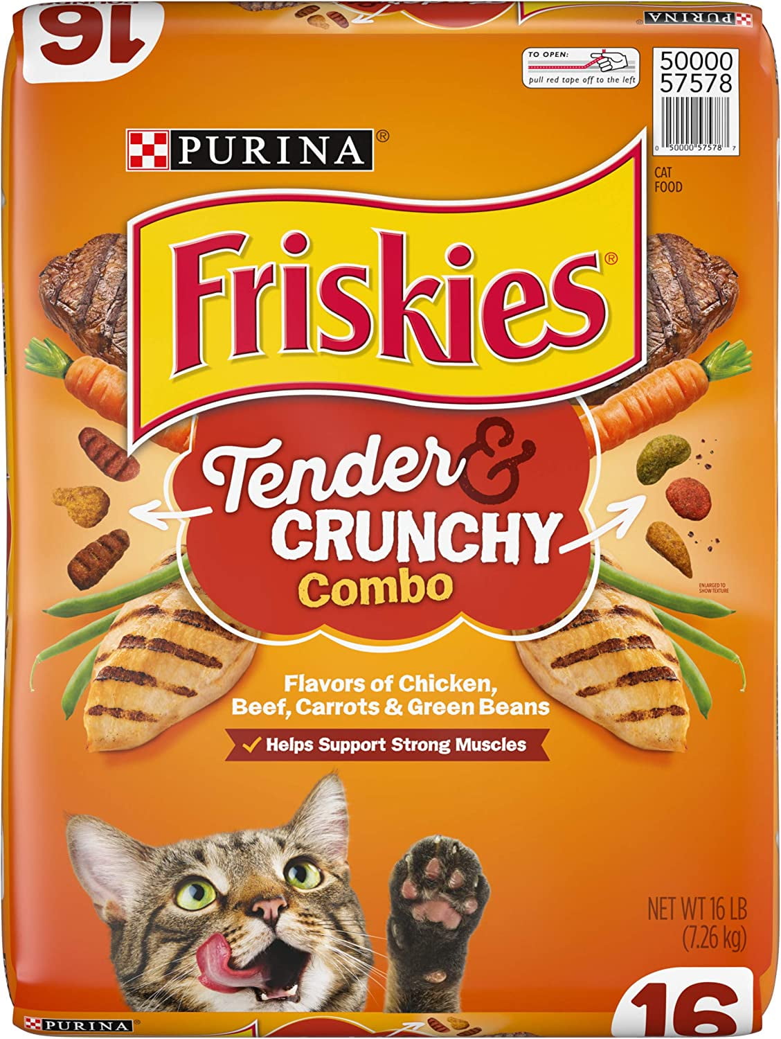 Purina Friskies Adult Dry Cat Food, Tender & Crunchy Combo