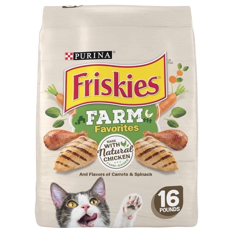 Purina Friskies Farm Favorites, Indoor Dry Cat Food, Chicken & Carrots, 16  lb Bag - Walmart.com