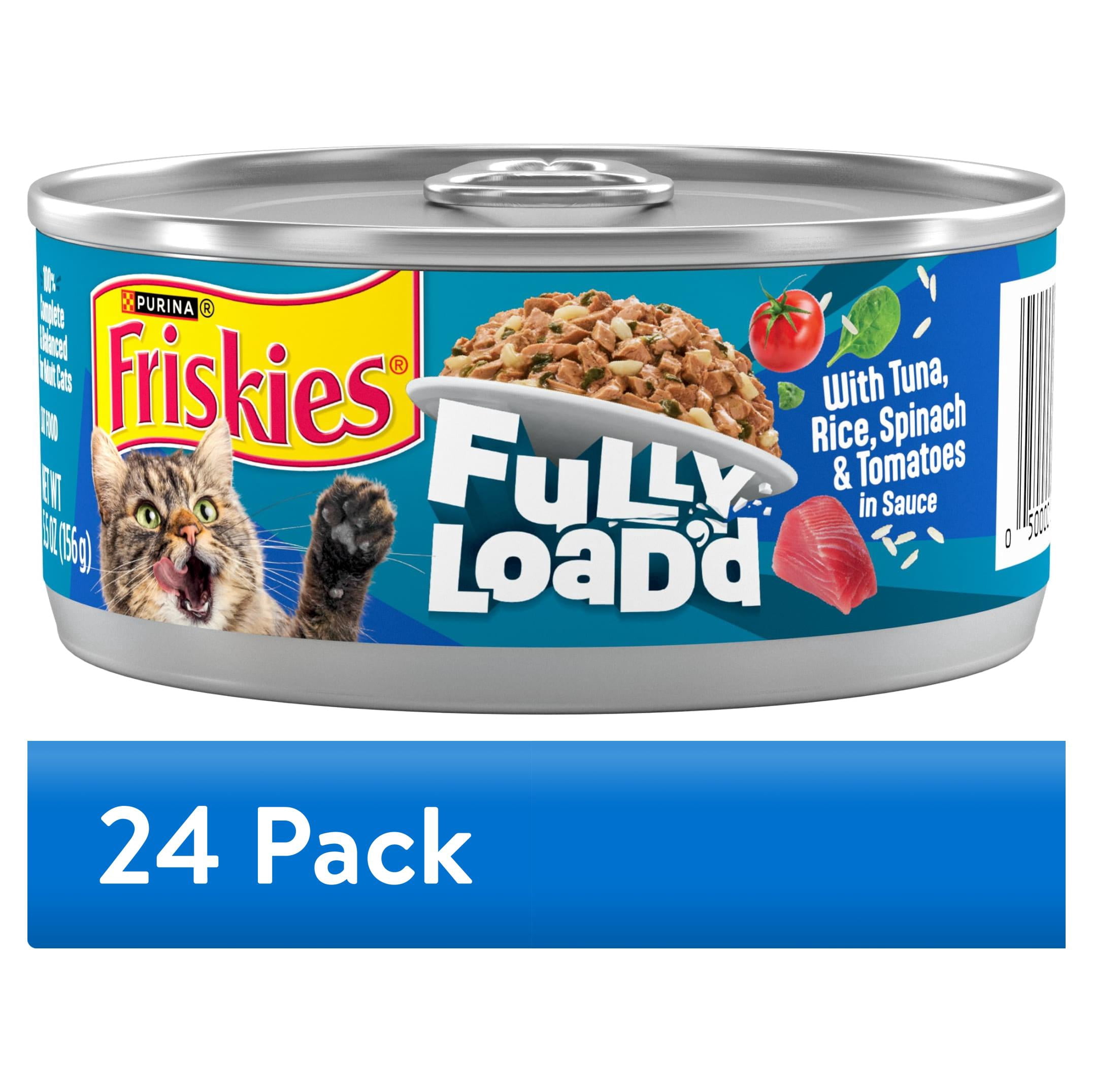 (24 pack) Purina Friskies Fully Load’d Tuna Flavor Wet Cat Food, 5.5 oz Can