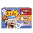 thumbnail image 1 of Purina Friskies Gravy Shreds, Beef, Chicken, Turkey and Cheese, Wet Cat Food, 5.5 oz Can, 24 Pack, 1 of 12