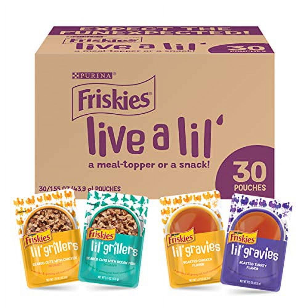 Purina Friskies Gravy Wet Cat Food Complement Variety Pack, Lil