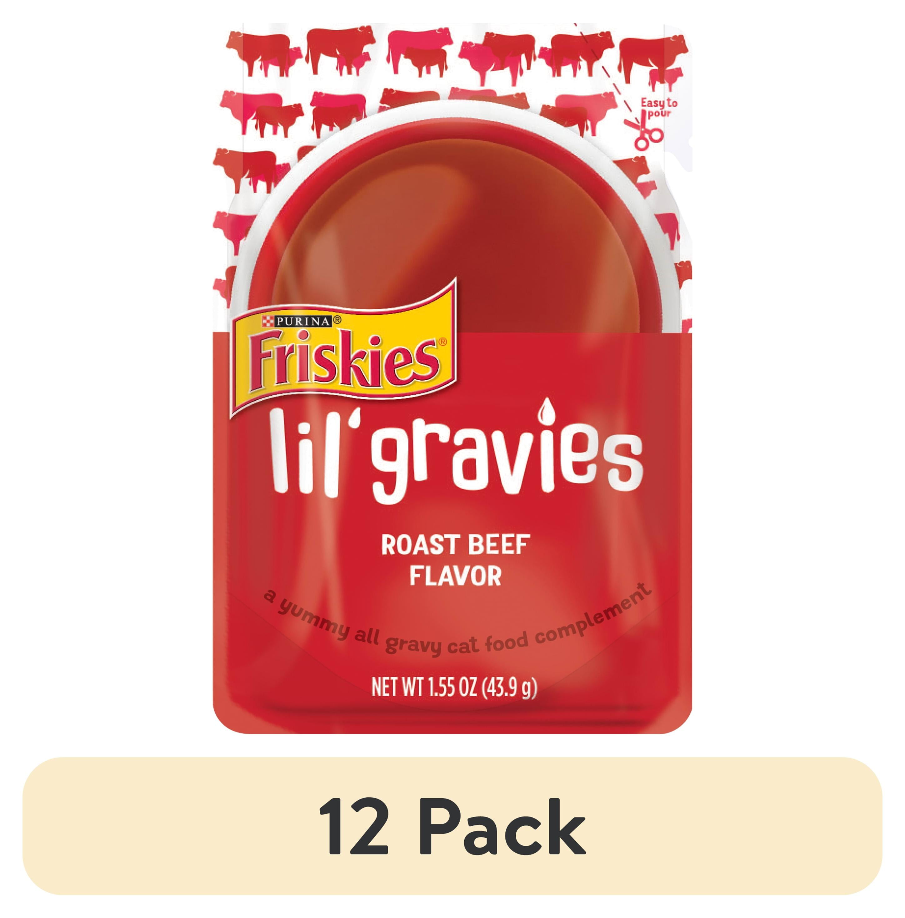 Purina Friskies Lil Gravies Gravy Wet Cat Food Soft Beef 1.55 oz Pouch