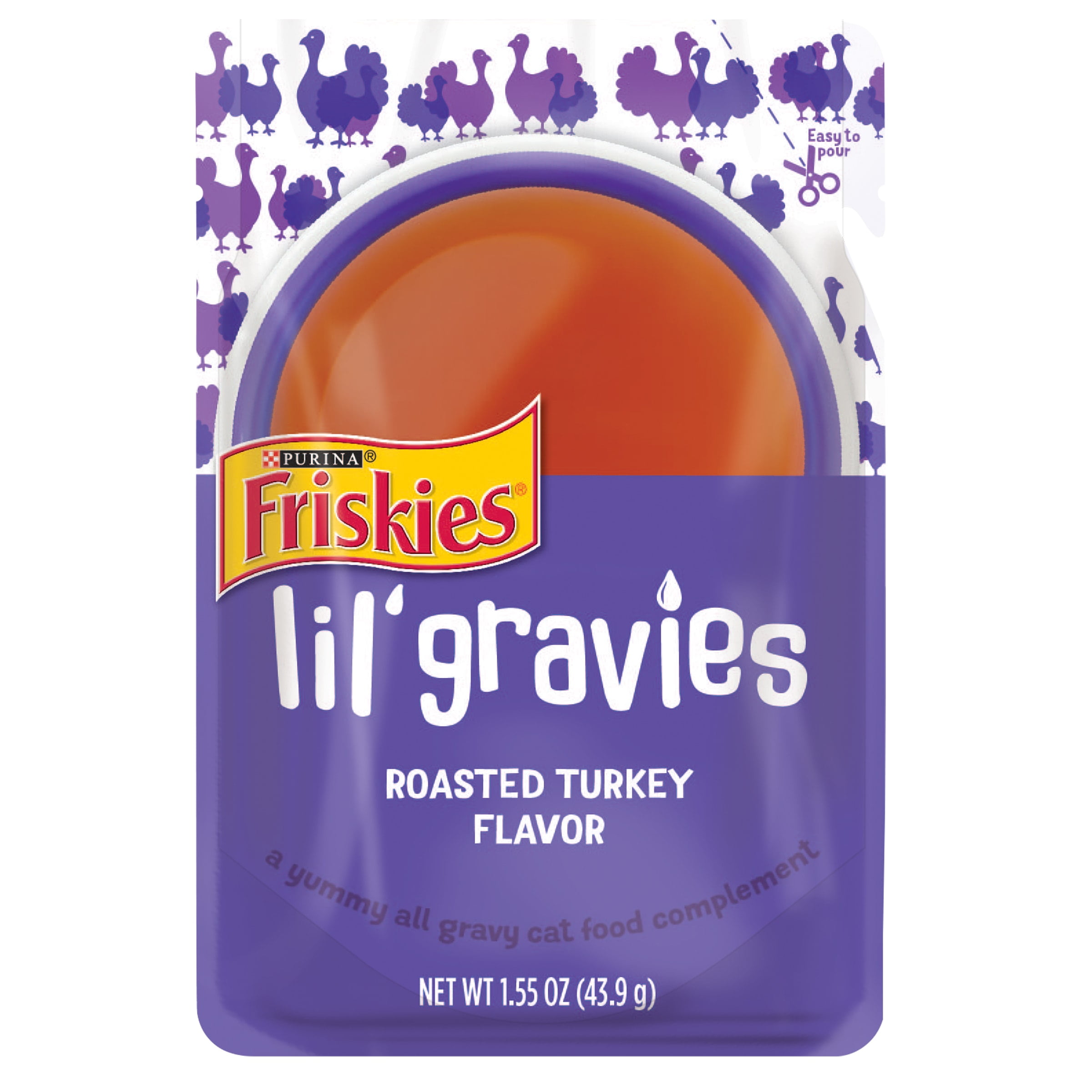 Purina Friskies Lil' Gravies Gravy Wet Cat Food, Soft Roasted Turkey, 1