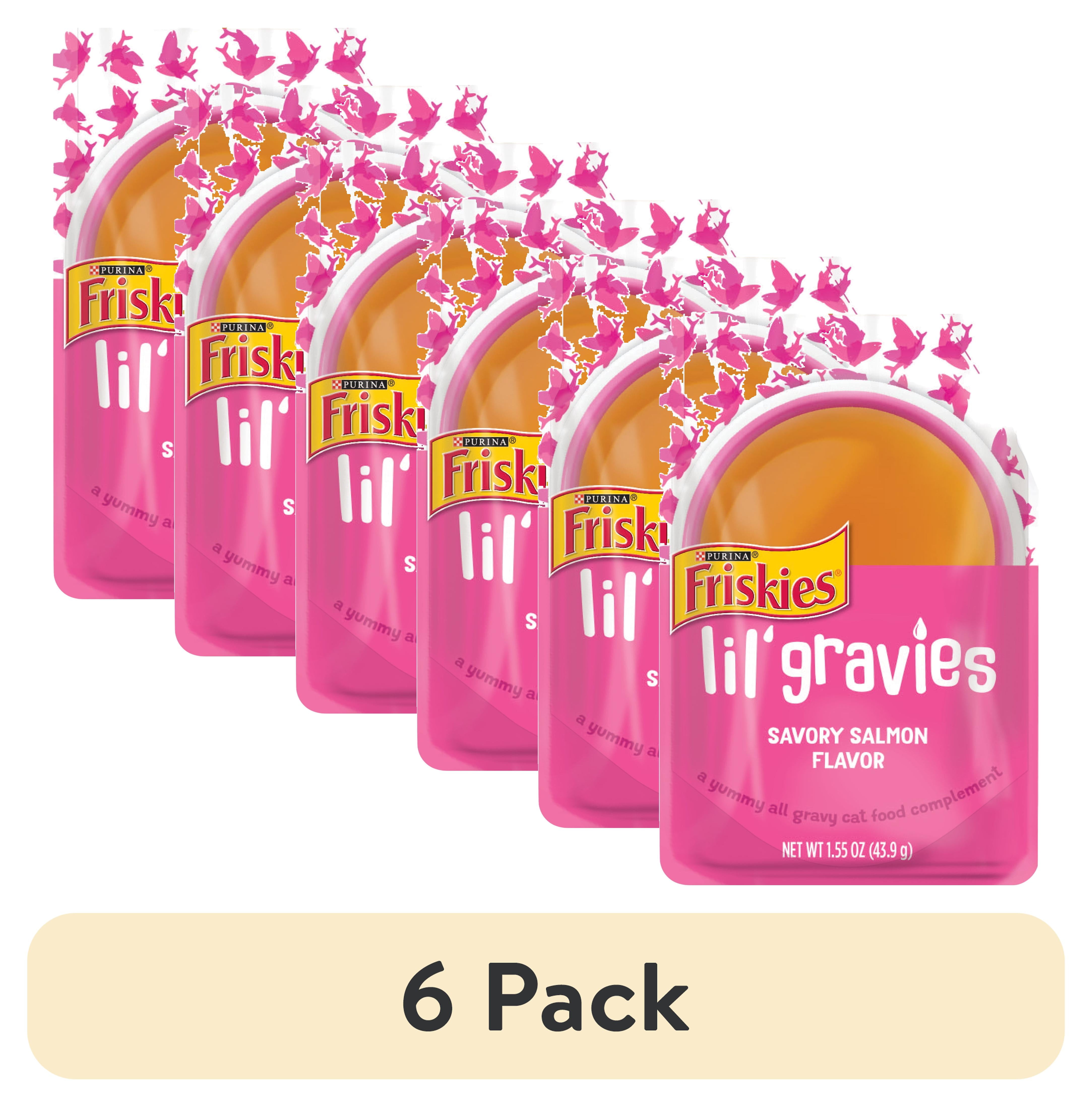 (6 pack) Purina Friskies Lil' Gravies Lickable Cat Treats, Soft Salmon