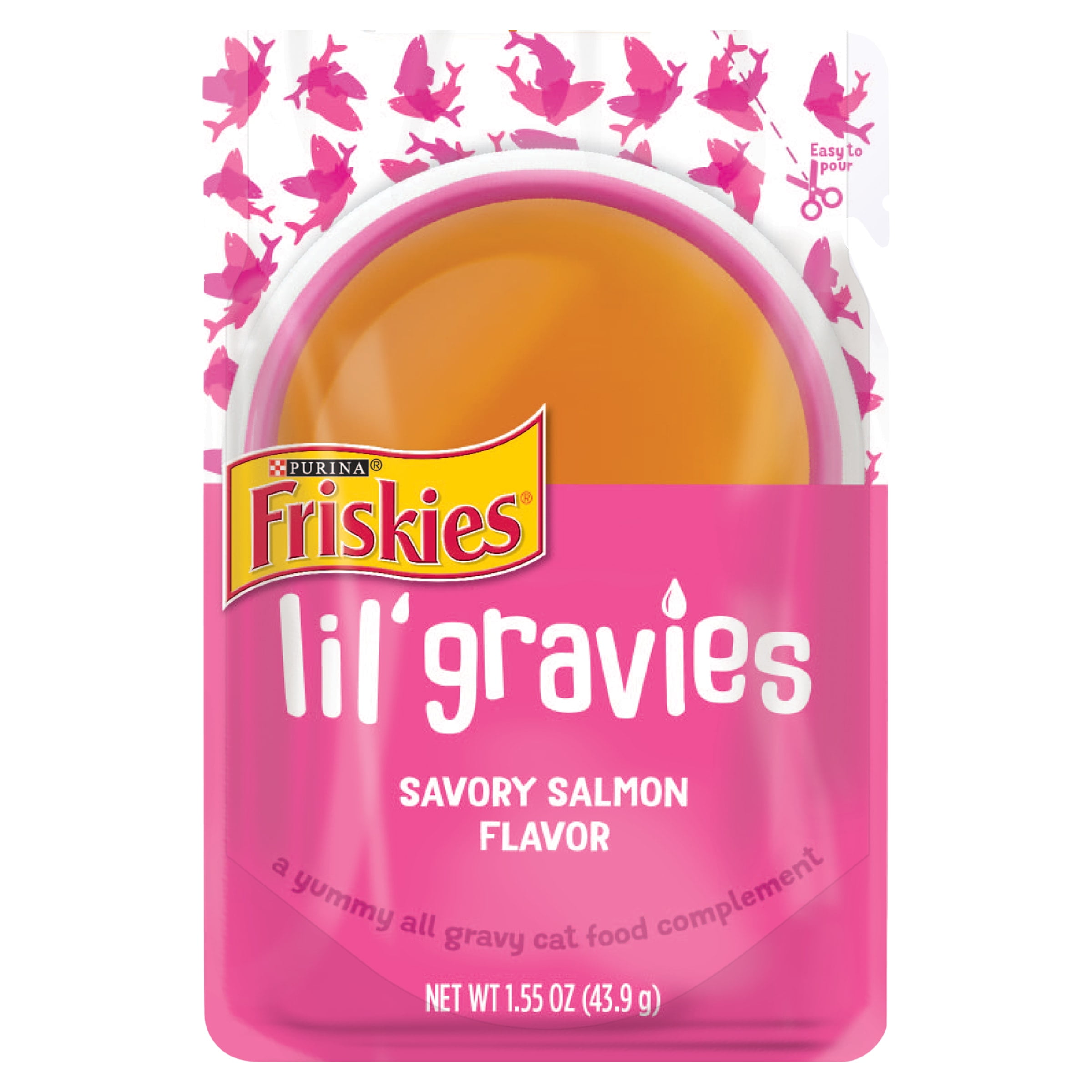 Purina Friskies Lil' Gravies Lickable Cat Treats, Soft Salmon Snacks, 1