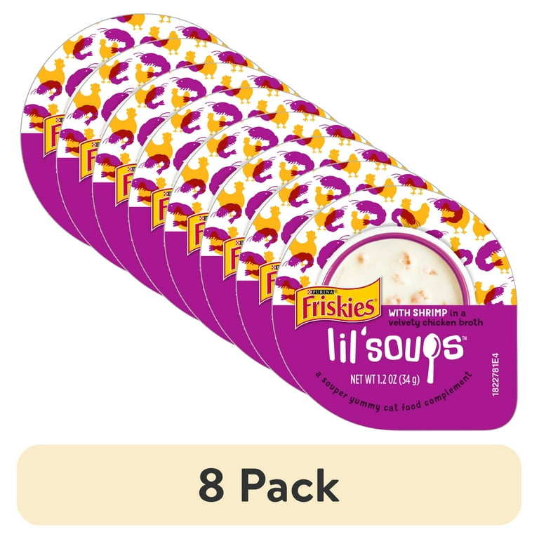 Friskies Natural Grain-Free Lil' Soups With Shrimp In Chicken Broth Cat Food Compliment Friskies Natural Grain-Free Lil' Soups With Shrimp In Chicken Broth Cat Food Compliment
