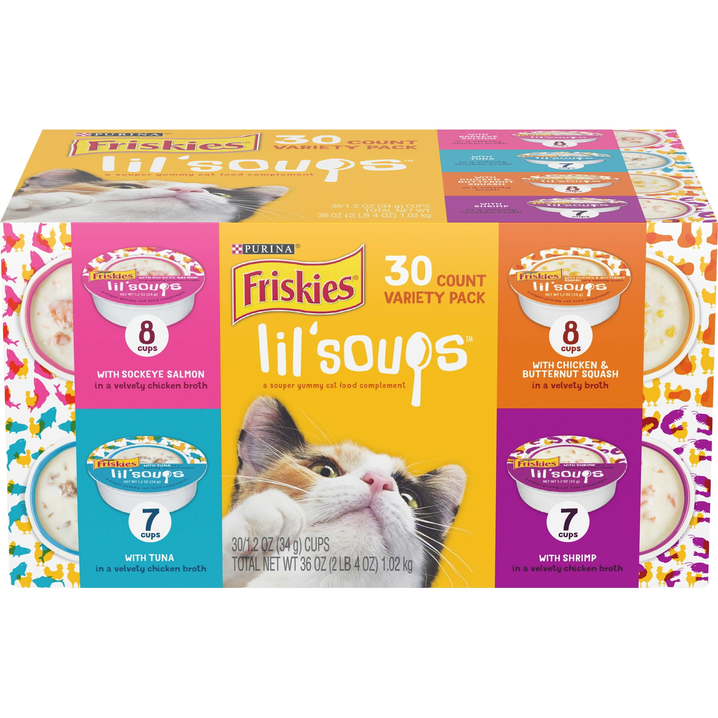 Purina Friskies Lil' Soups Lickable Cat Treats, for Adult Cats, Soft