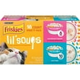 Purina Friskies Lil' Soups Salmon and Tuna for Cats Variety Pack, 1.2