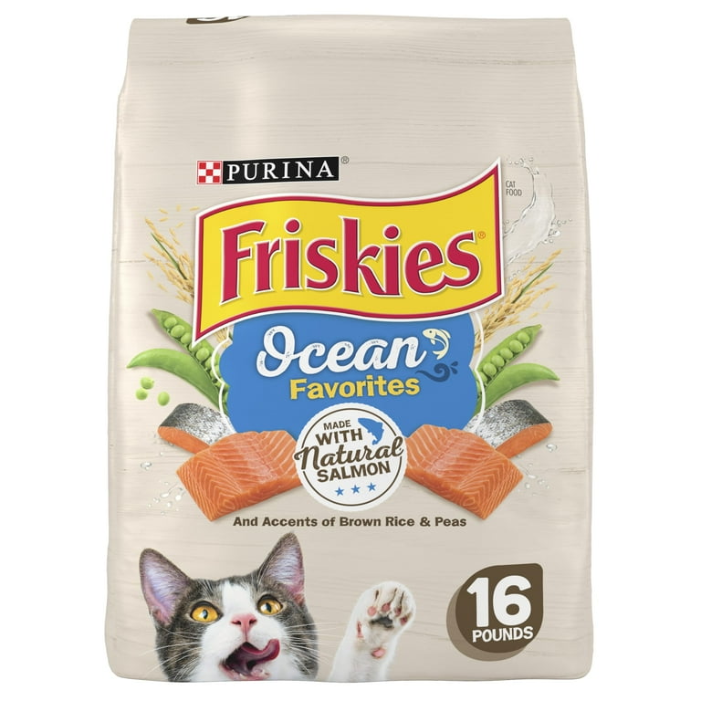 Purina Friskies Ocean Favorites, Indoor Dry Cat Food, Salmon